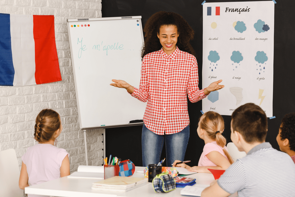 enseignement du français institutrice